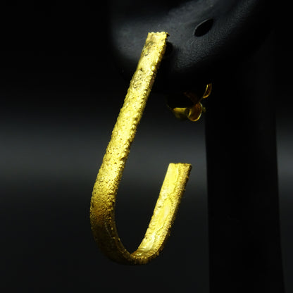 Auric Vein Silver Hoop Earrings