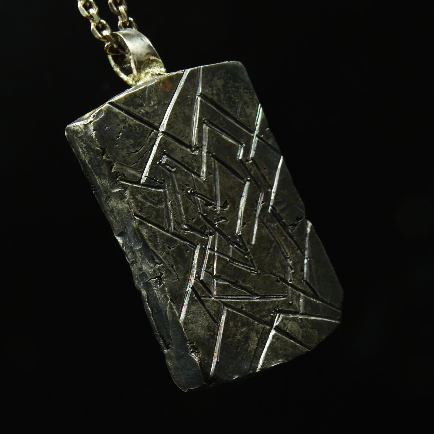 Glyph of the Past Silver Necklace