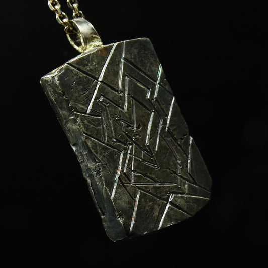 Glyph of the Past Silver Necklace