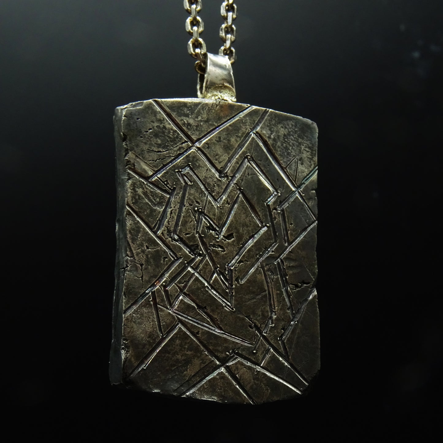 Glyph of the Past Silver Necklace