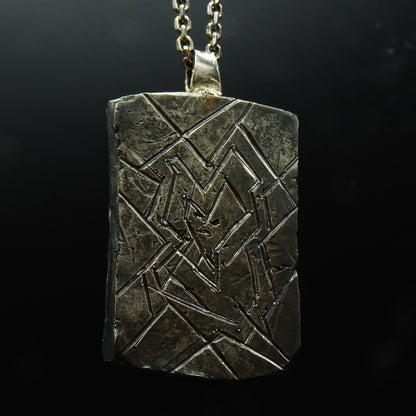 Glyph of the Past Silver Necklace