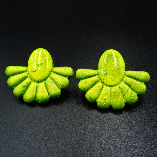 Verdant Pulse Clay Earrings