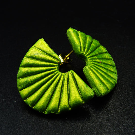 Jade Spiral Clay Earrings