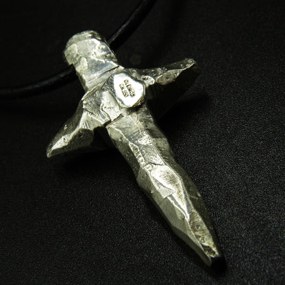 Spear of Faith Cross Silver Necklace