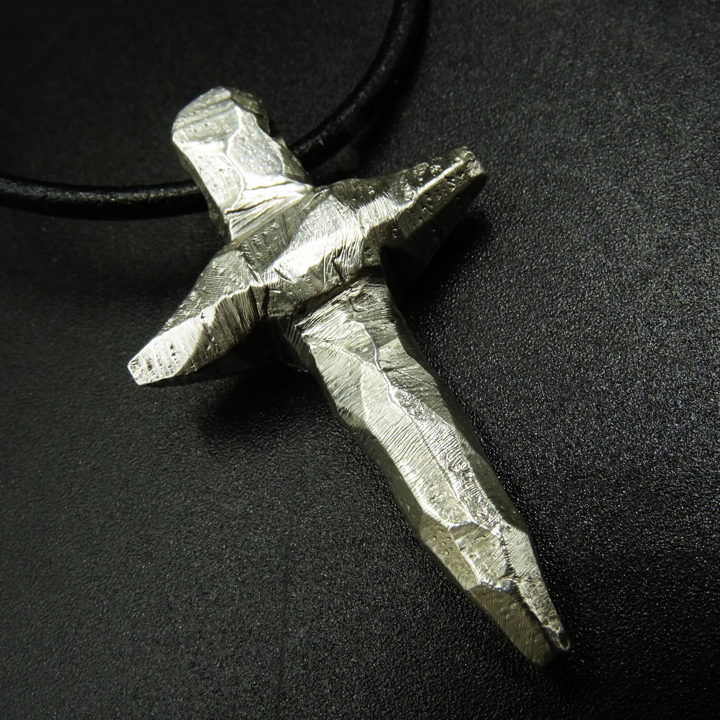 Spear of Faith Cross Silver Necklace