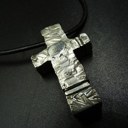 Shattered Creed Cross Silver Necklace
