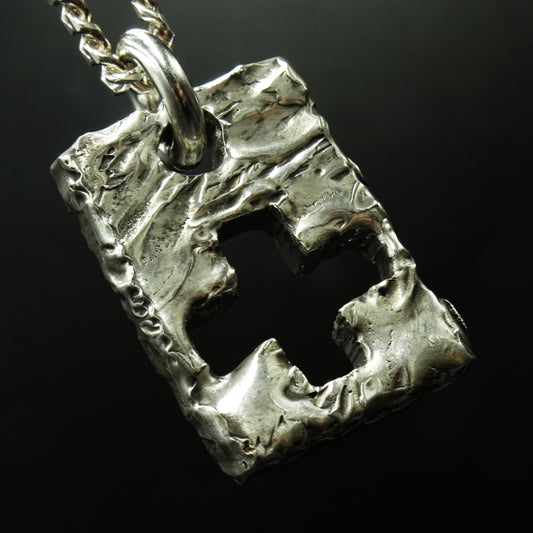 Void Sanctum Cross Silver Necklace