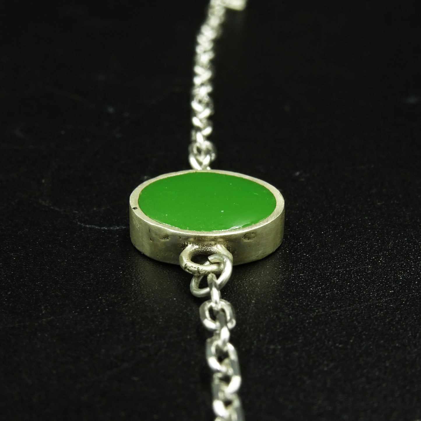 Limecrest Core Silver & Green Enamel Set