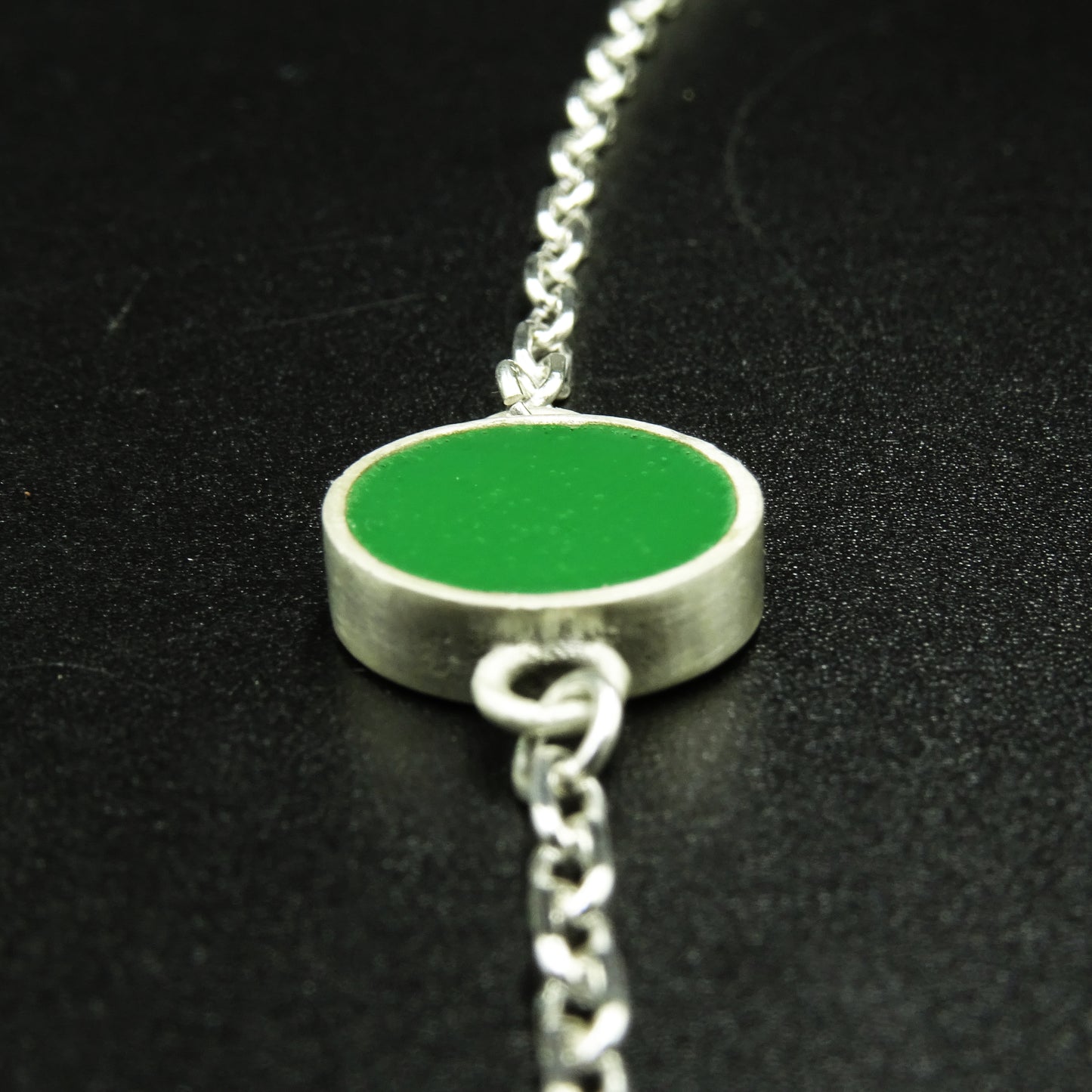 Vitalis Silver & Green Enamel Set