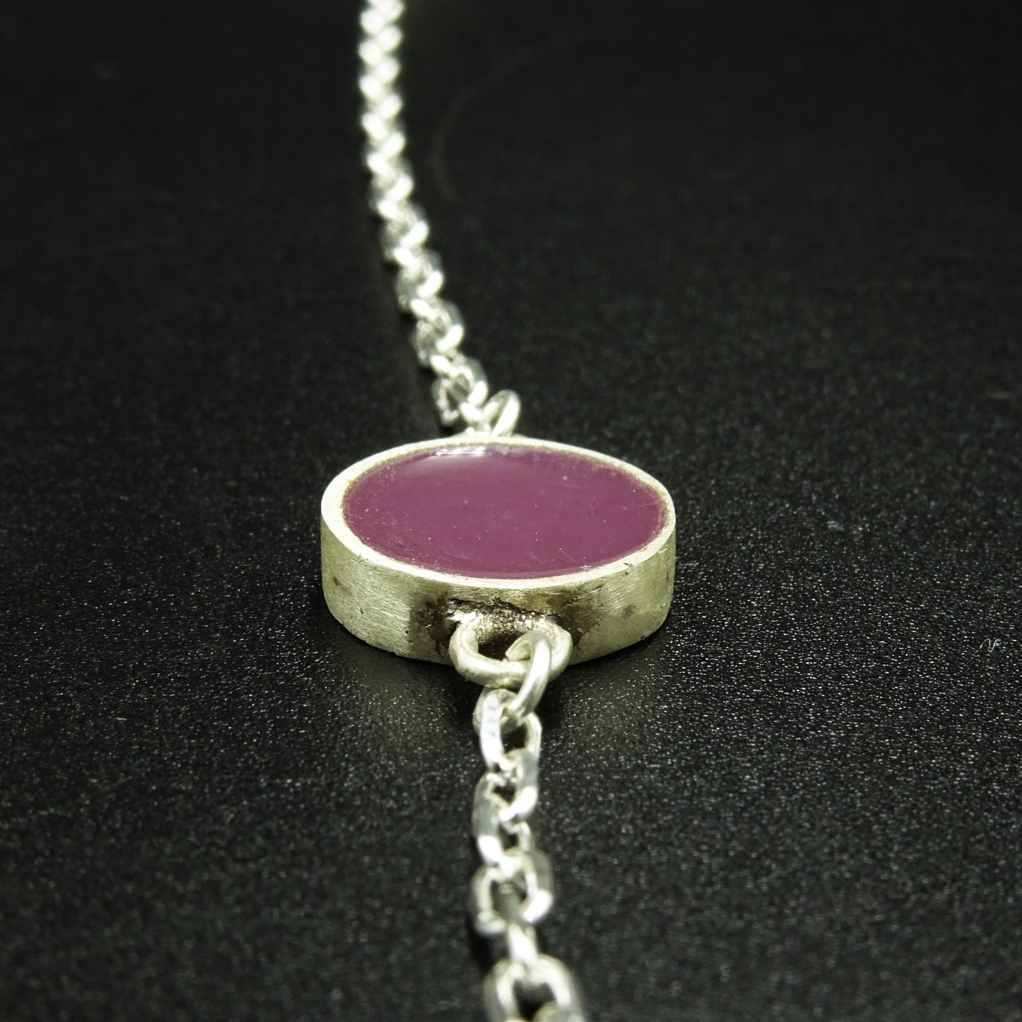 Mauve Horizon Silver &  Mauve Purple Enamel Set
