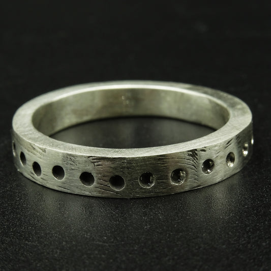 Hollow Echo Silver Ring