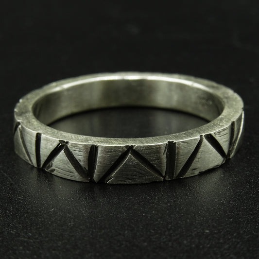 Signal Trace Silver Ring