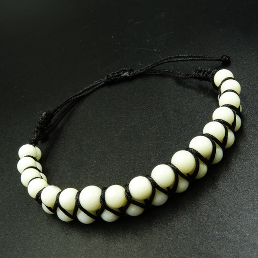 Ivory Path White Agate Gemstone Bracelet