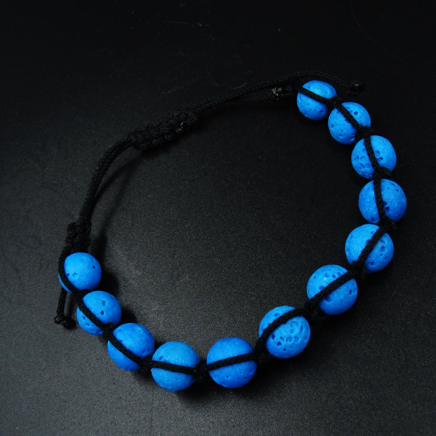 Azure Ember Blue Lava Gemstone Bracelet