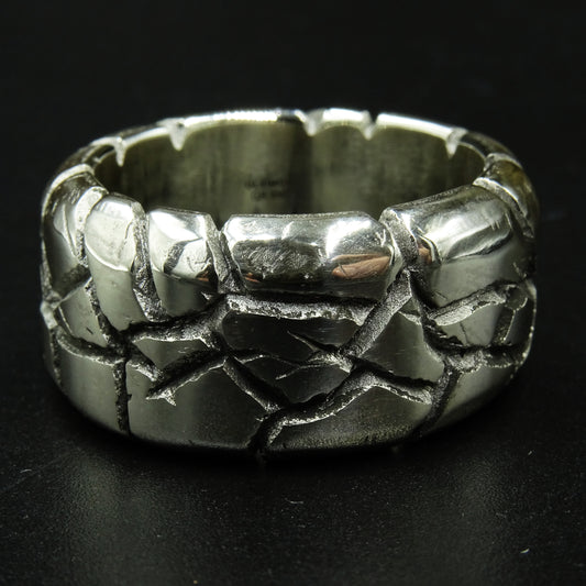 Faultline Crown Silver Ring