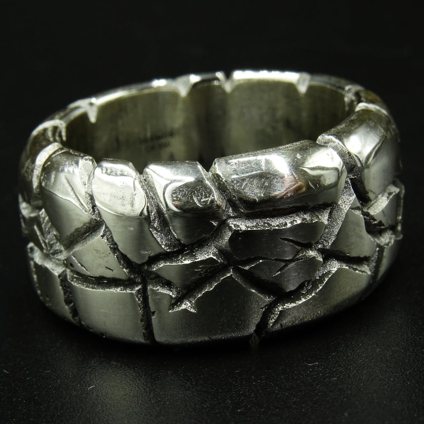 Faultline Crown Silver Ring