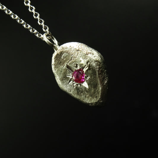 Bloodroot Silver Necklace