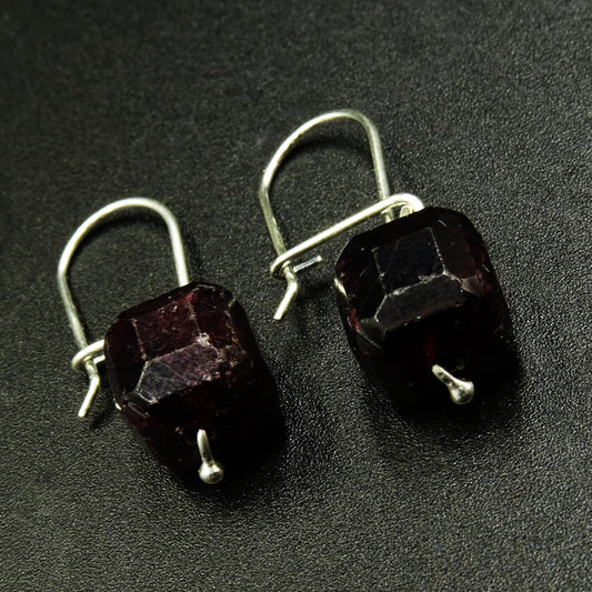 Imperial Garnet Silver 925 & Garnet Gemstone Earrings