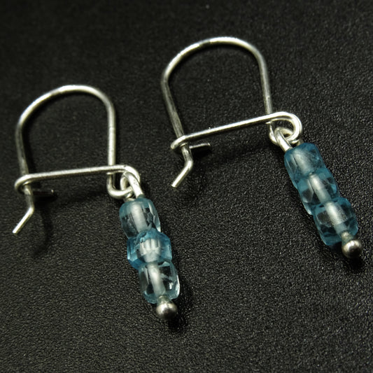 Topaz Drift Silver 925 & Blue Topaz Gemstone Earrings