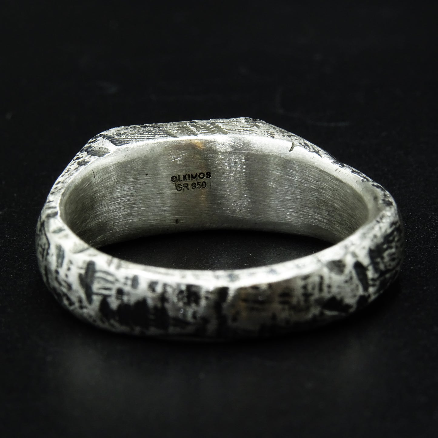 Ashen Signet Silver Ring