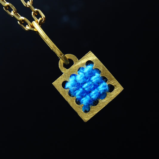 Azure Node Brass Necklace