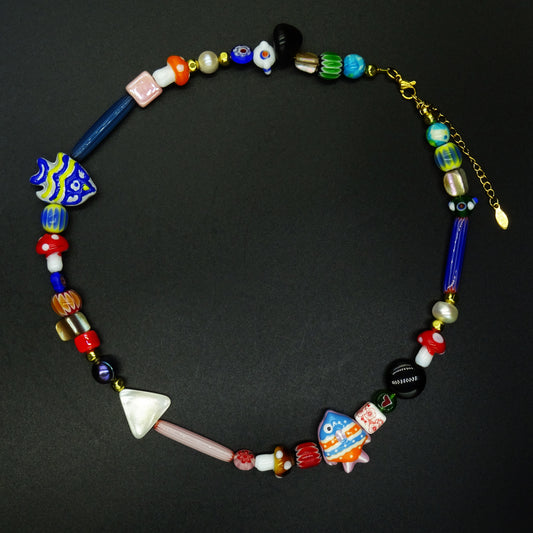 Sea Totems Glass Necklace