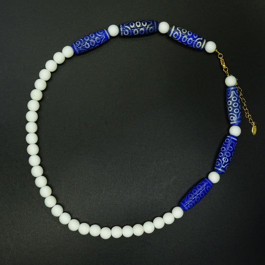 Marine Glypth Porcelane Necklace
