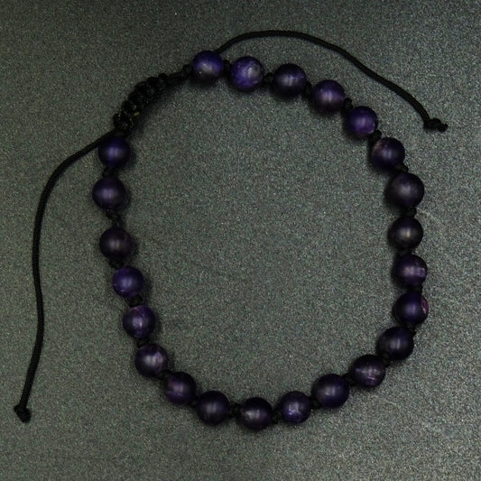 Night Bloom Amethyst Gemstone Bracelet
