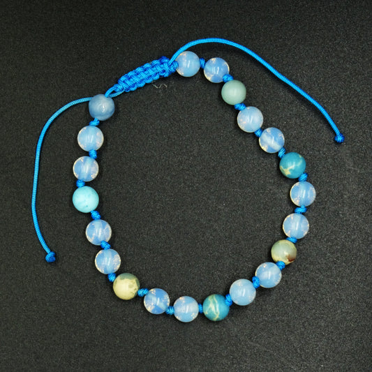 Sea Mist Jasper & Moonstone Gemstone Bracelet