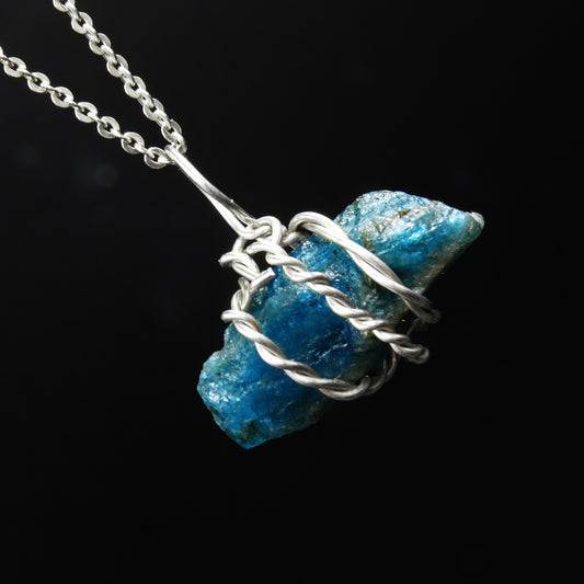 Ionian Helix Apatite Silver Necklace