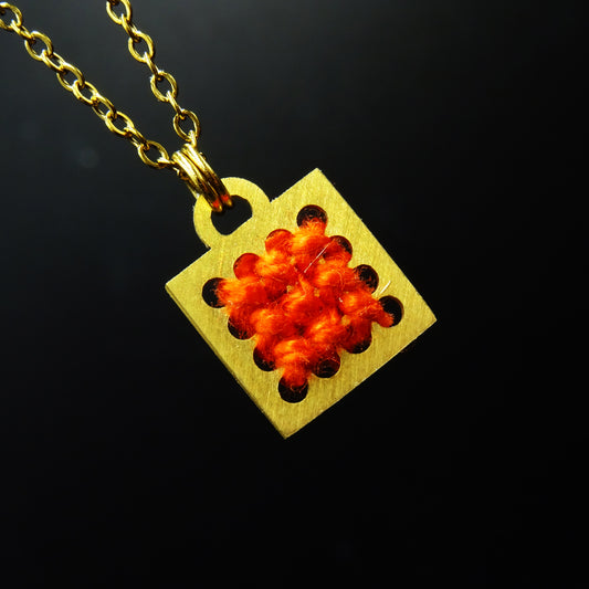 Saffron Brass Necklace