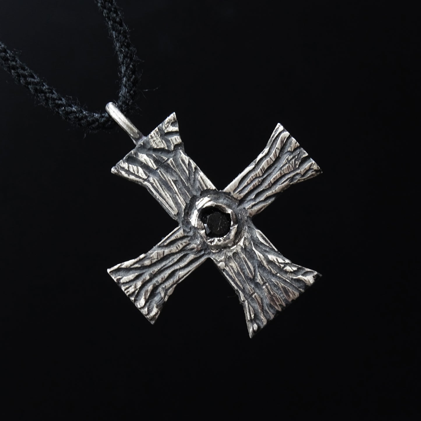 Keep Black Spinel Gemstone Silver Necklace