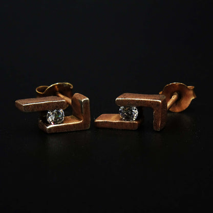 Vermillion Spark Silver Earrings